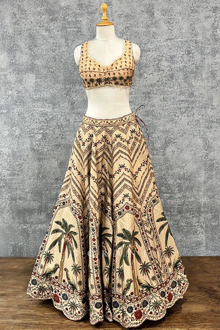 SALE - Badami Nagma Amithi Lehenga Set