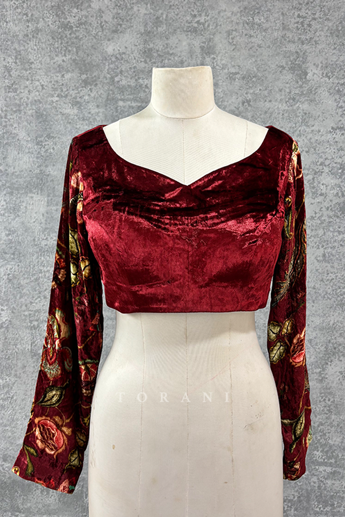 SALE - Gudhal Makhmal Revathi Blouse