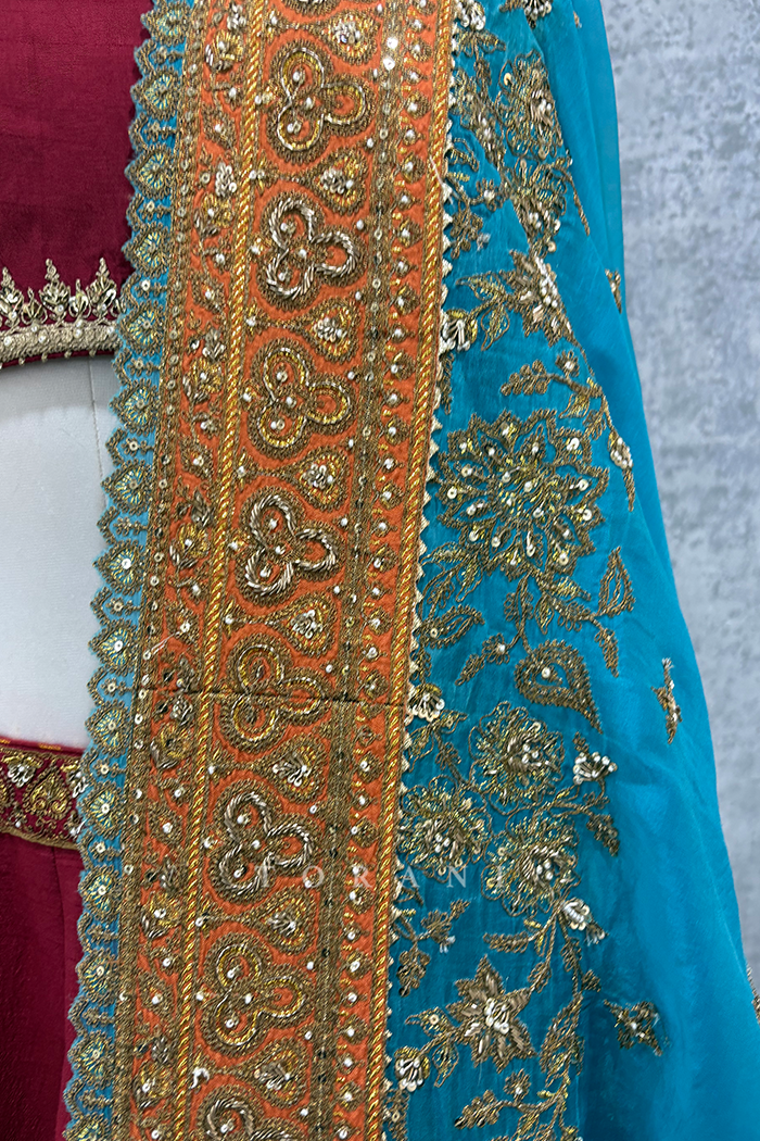 SALE - Saroja Shreeja Malka Lehenga Set