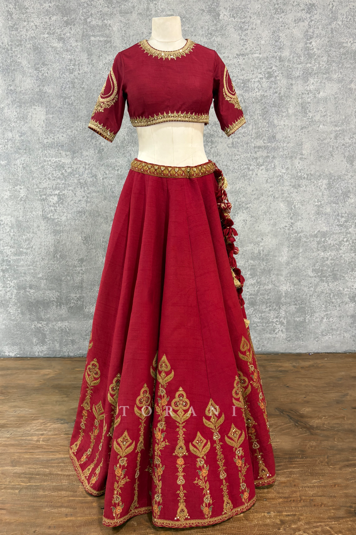 SALE - Saroja Shreeja Malka Lehenga Set