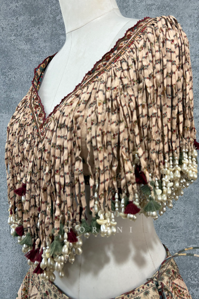 SALE - Badami Nagma Latkan Lehenga Set