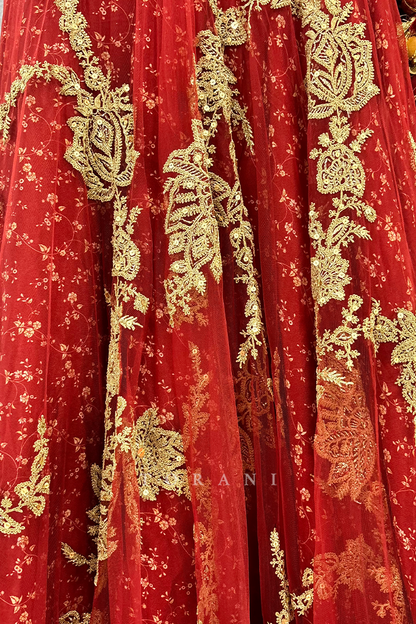 SALE - Sindoori Arohi Lehenga &amp; Odhni