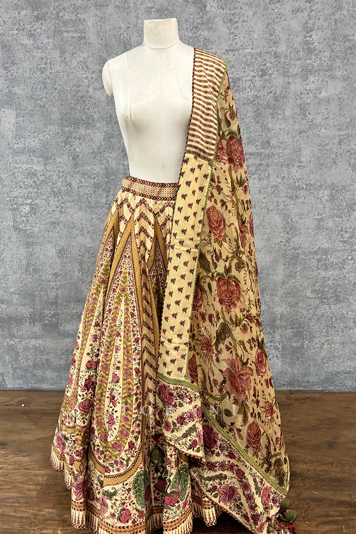 SALE - Kasturi Oorjita Skirt &amp; Odhni