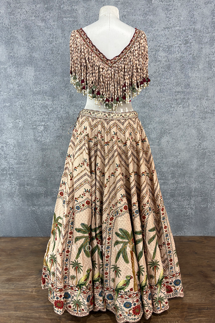 SALE - Badami Nagma Latkan Lehenga Set
