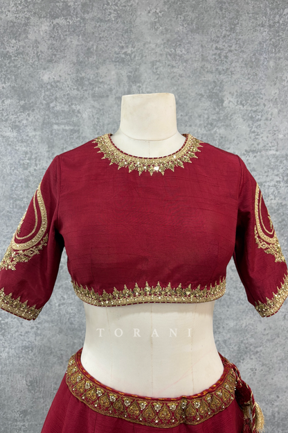SALE - Saroja Shreeja Malka Lehenga Set
