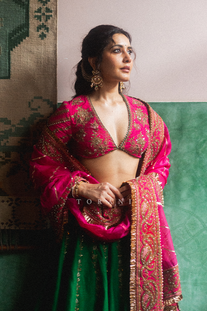 Raashi Khanna in our Mayuri Gulkhaira Srisa Lehenga Set