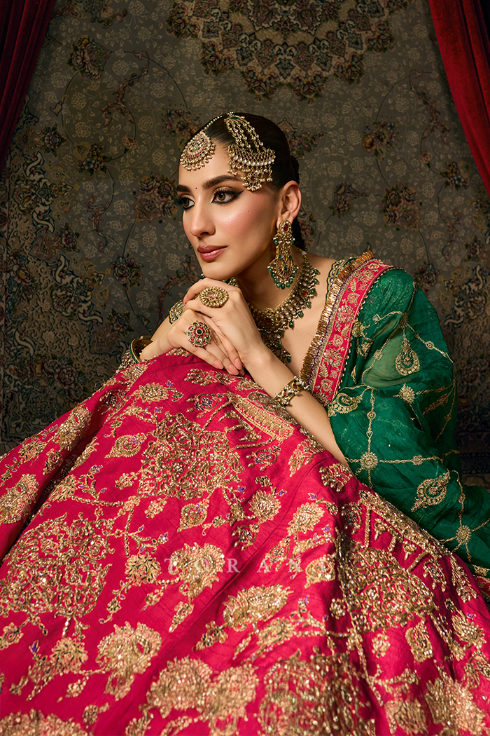Rounicka Rimon in our Gul-Rang Malika Lehenga Set