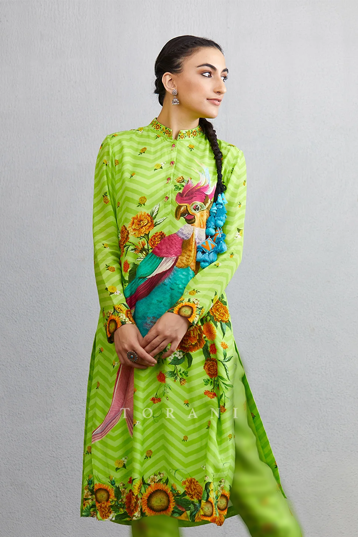 SALE - Angoori Hiraman Tota Kurta