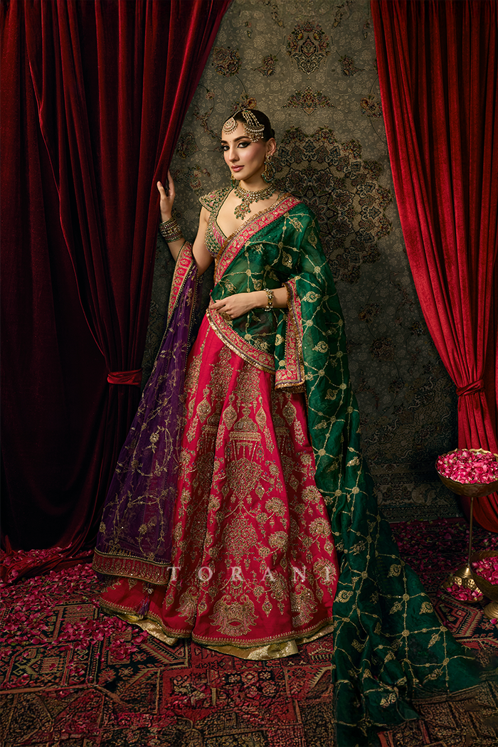Rounicka Rimon in our Gul-Rang Malika Lehenga Set