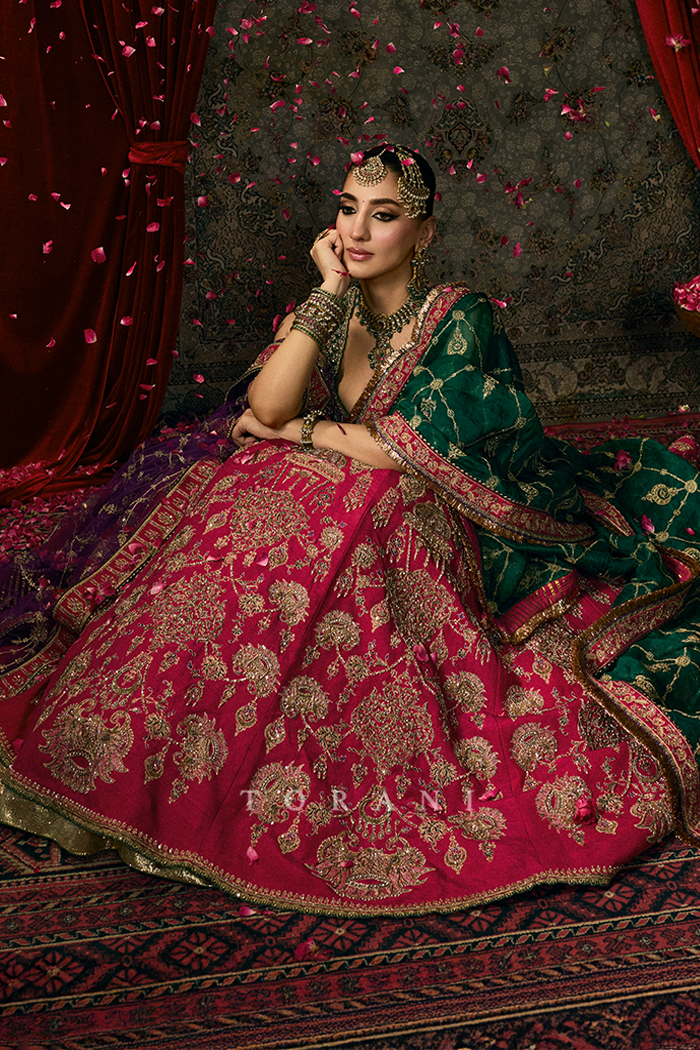 Rounicka Rimon in our Gul-Rang Malika Lehenga Set