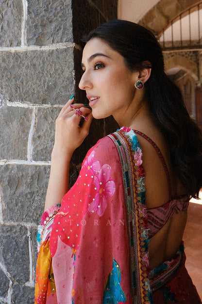 Sara Ali Khan In Our Dil Rang Nalini Saree Set
