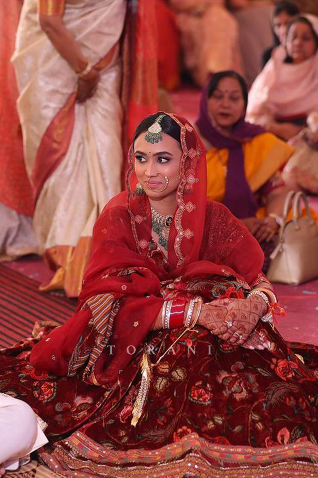 Shubhika Jain in our Custom Gudhal Makhmal Firdous Lehenga Set