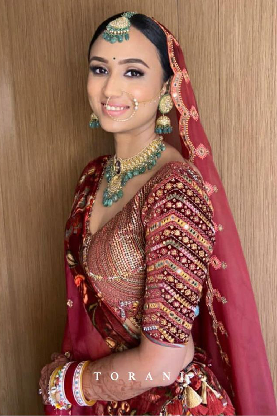 Shubhika Jain in our Custom Gudhal Makhmal Firdous Lehenga Set