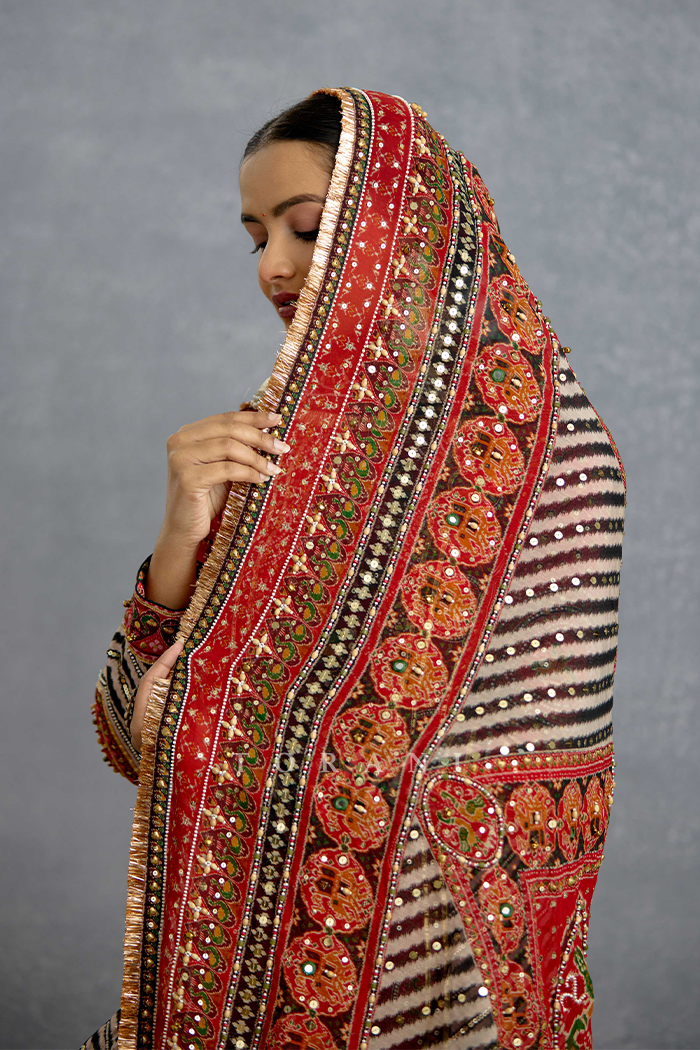 Raktima Patola Cowl Kurta Set