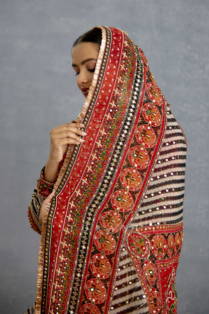 Raktima Patola Cowl Kurta Set
