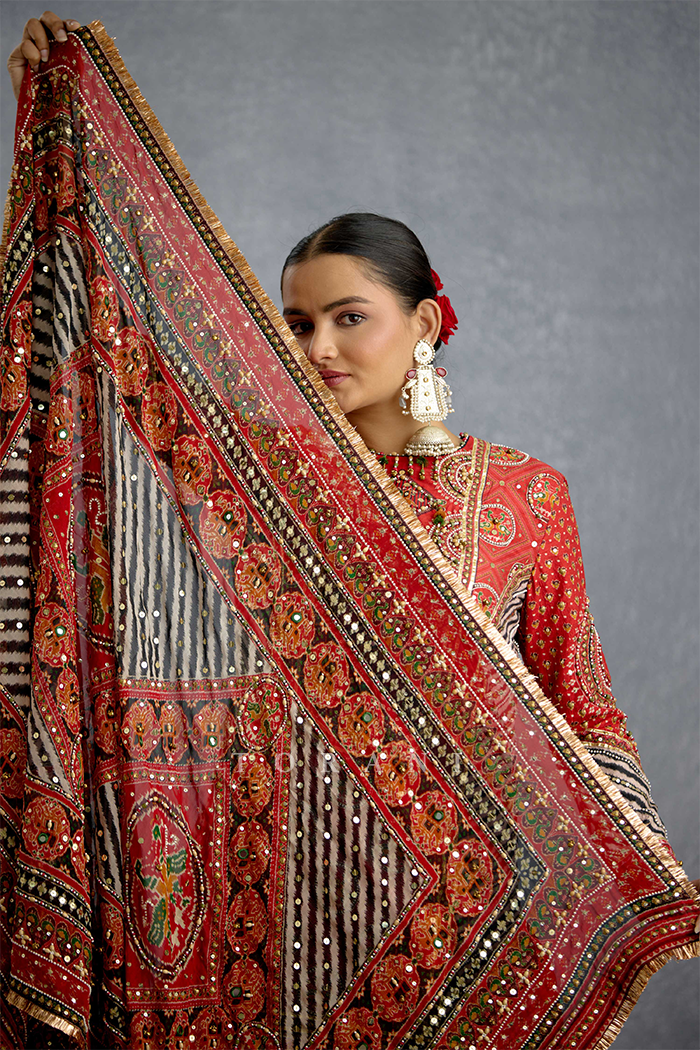 Raktima Patola Cowl Kurta Set