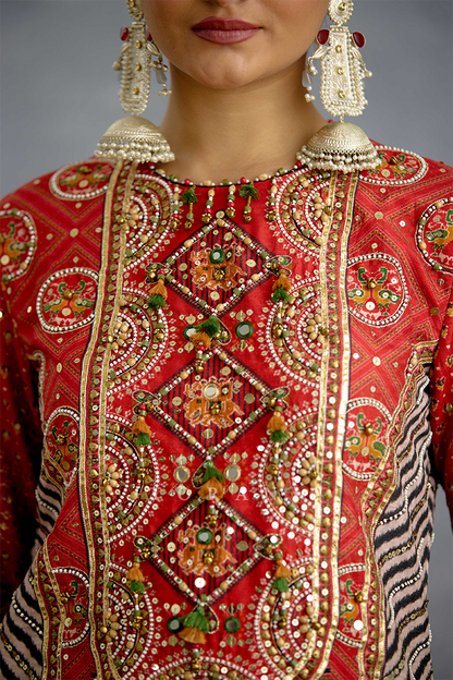 Raktima Patola Cowl Kurta Set