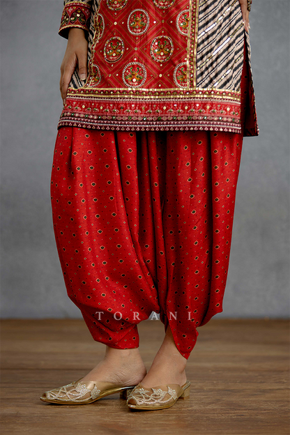 Raktima Patola Cowl Kurta Set