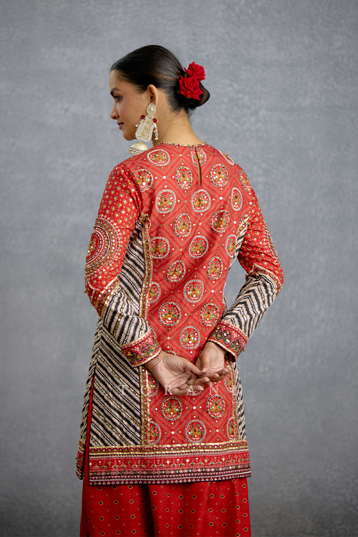 Raktima Patola Cowl Kurta Set