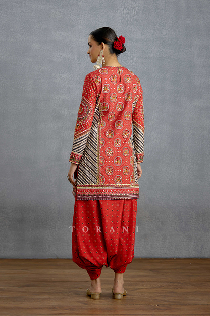 Raktima Patola Cowl Kurta Set