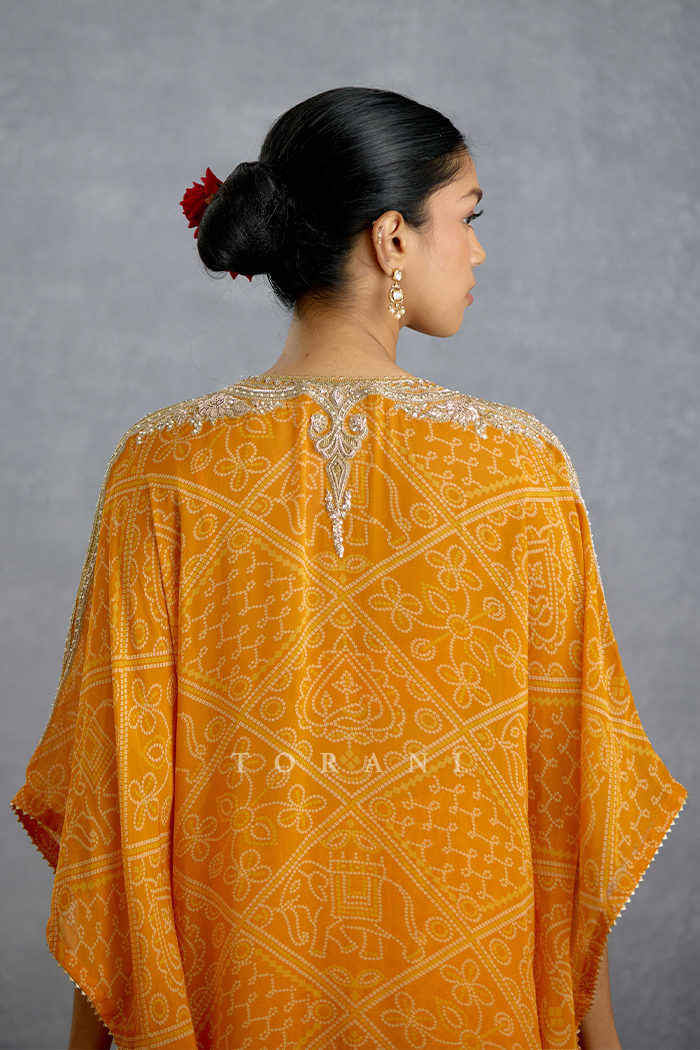 Aftabiya Zard Kaftan Set
