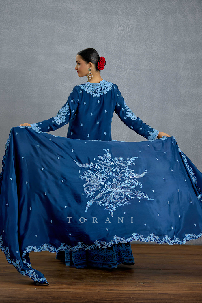 Shayamala Nilaaya Sharara Set