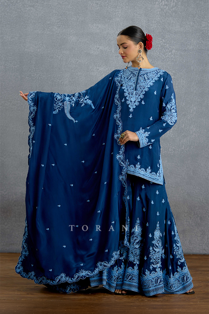 Shayamala Nilaaya Sharara Set