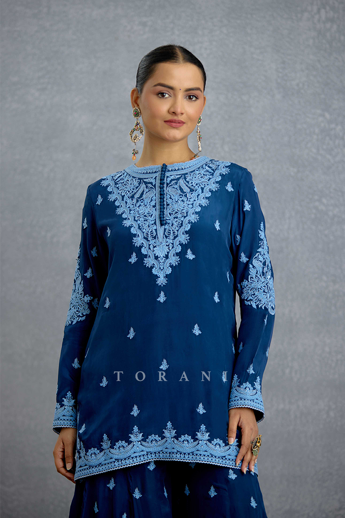 Shayamala Nilaaya Sharara Set