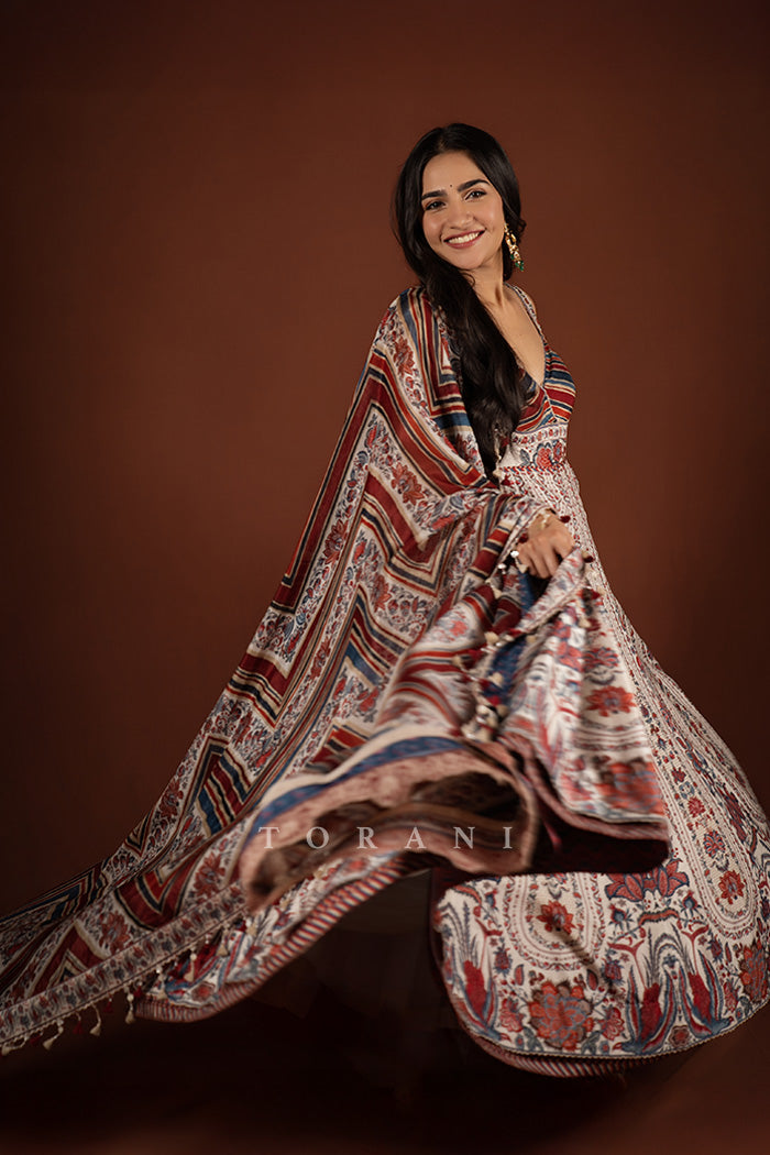 Rukmini Vasanth in our Coromandel Sarika Anarkali Set
