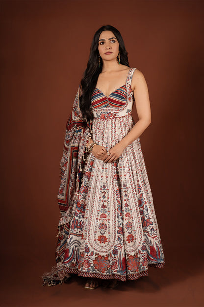 Rukmini Vasanth in our Coromandel Sarika Anarkali Set