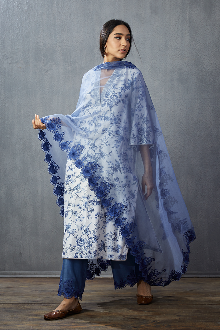 Neeli Gauraiya Geetha Kurta Set