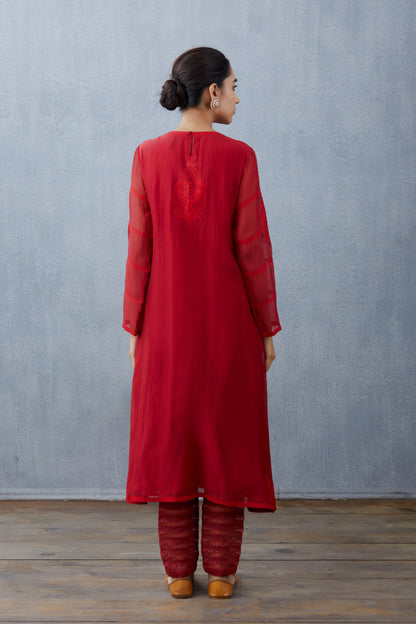 Surkh Kiyah Kurta Set
