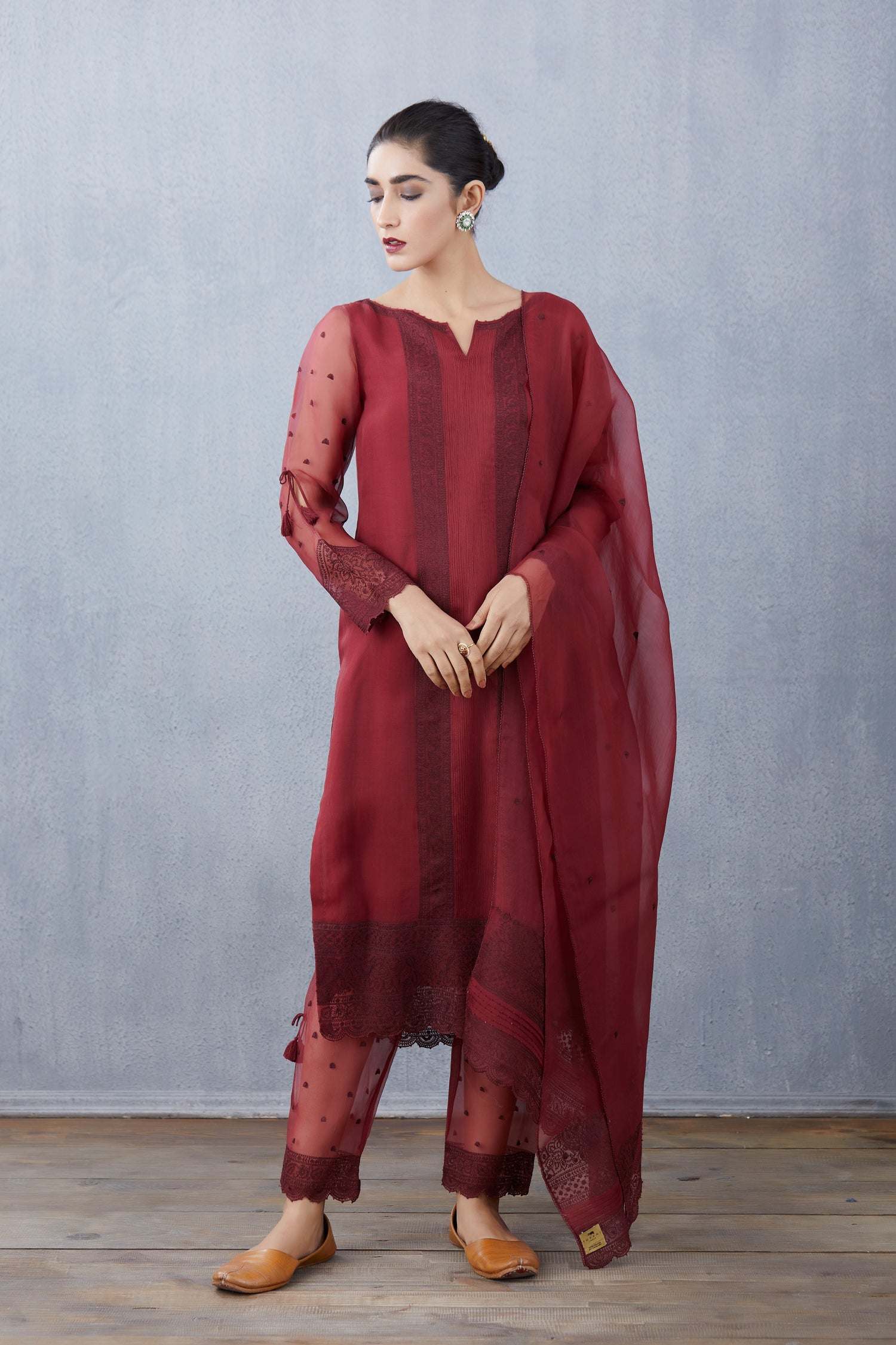 Mahogany Abhra Kurta Set