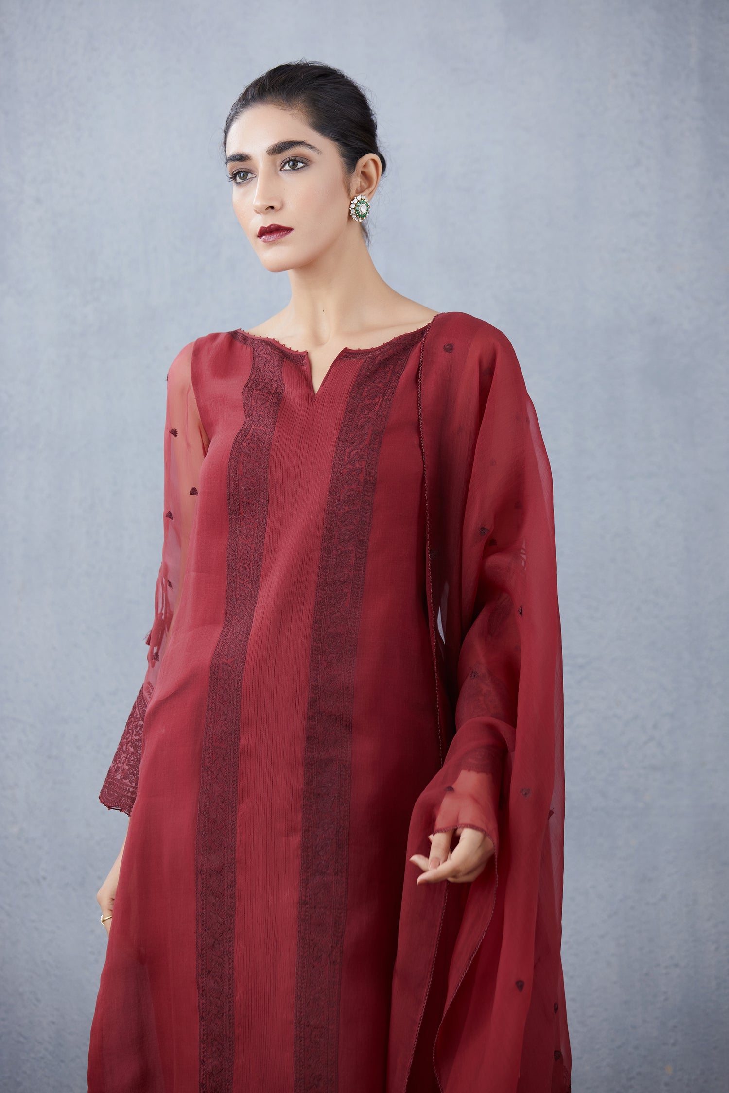 Mahogany Abhra Kurta Set