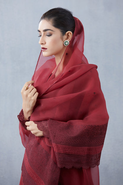 Mahogany Abhra Kurta Set