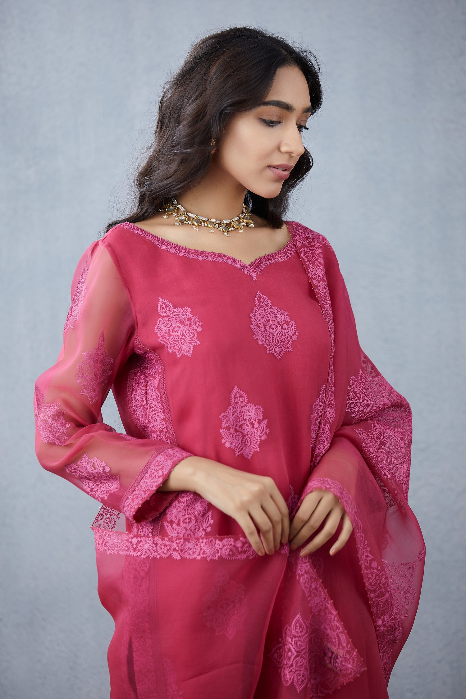 Gulkand Aadrita Kurta Set