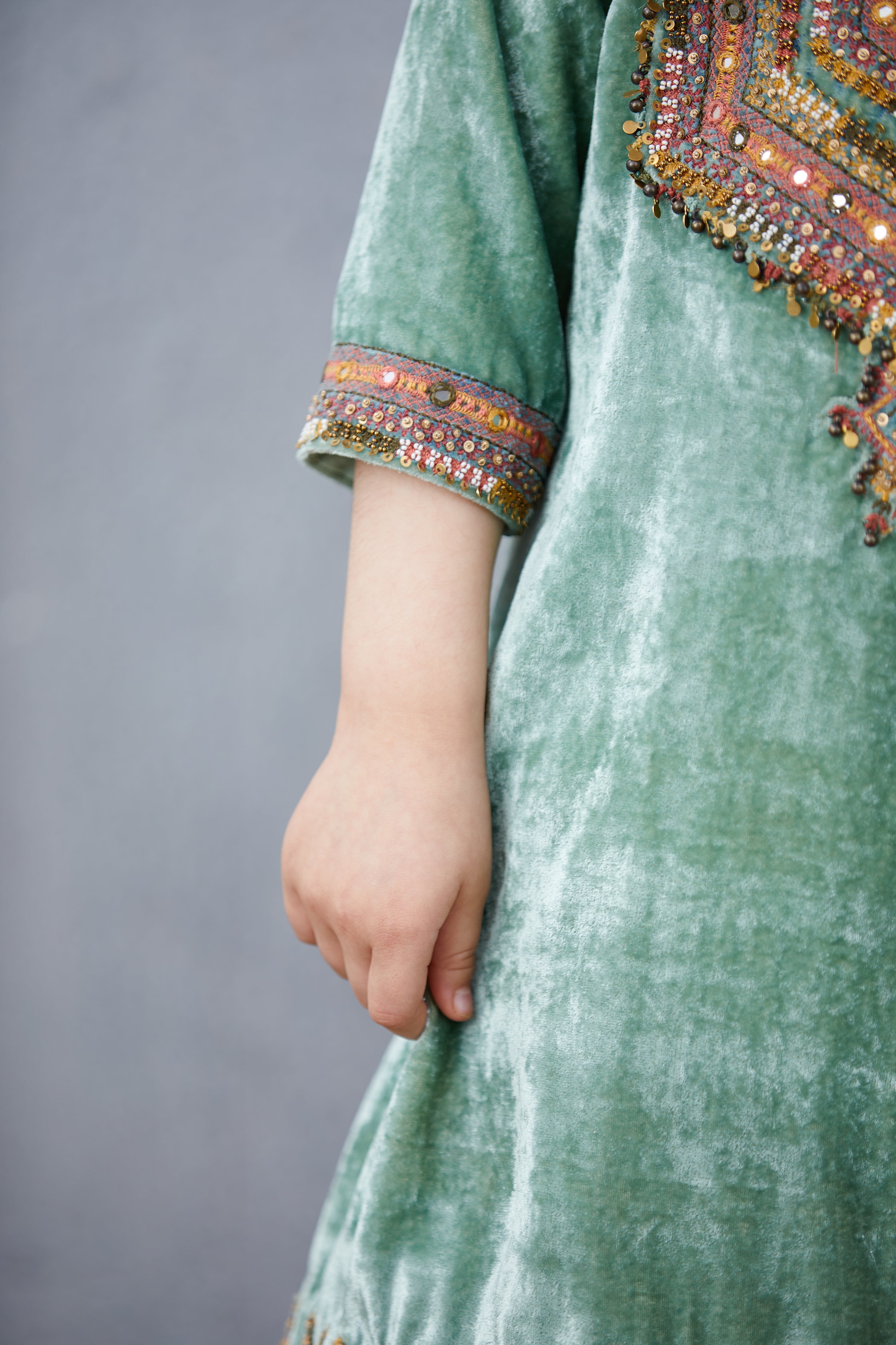 Champa Makhmal Kurta Set