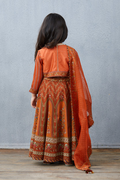 Narangi Sibani Lehenga Set