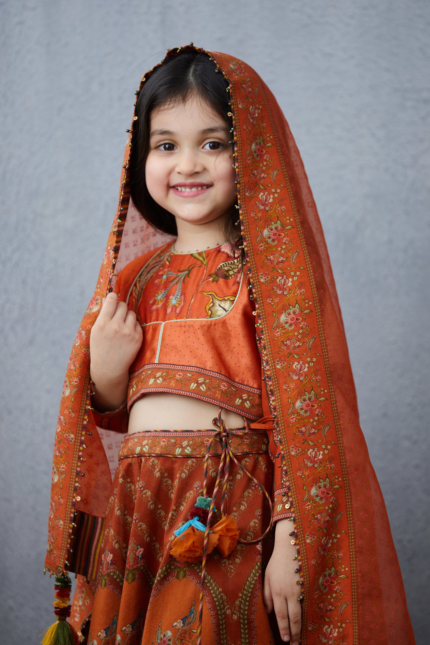 Narangi Sibani Lehenga Set