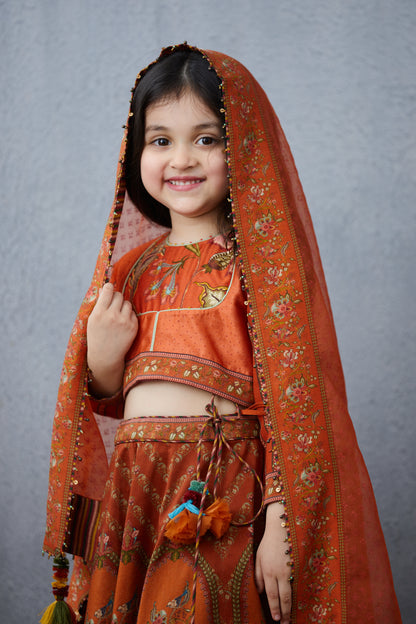 Narangi Sibani Lehenga Set