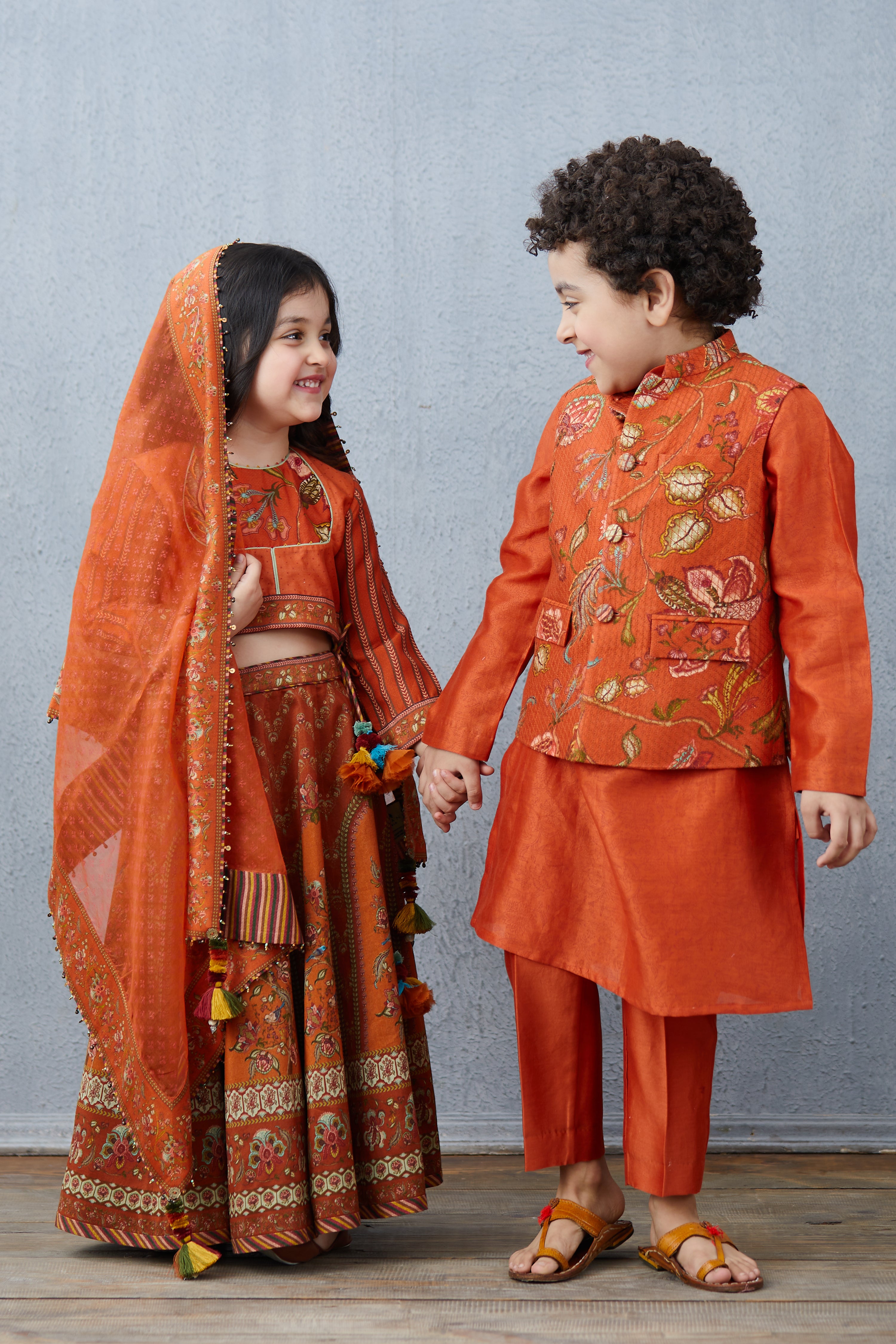 Narangi Sibani Lehenga Set