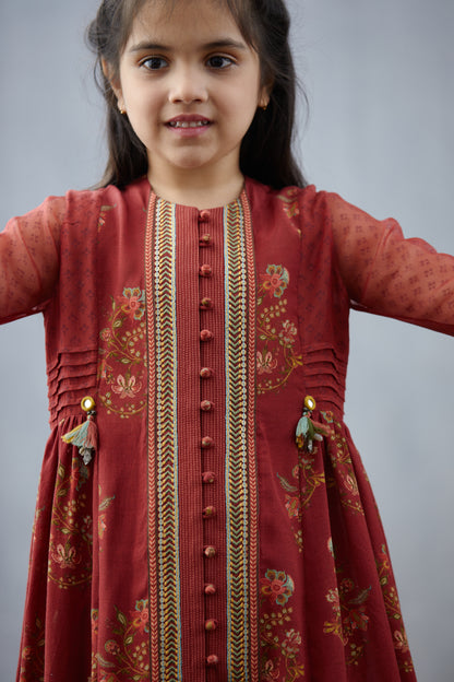 Gudhal Kasturi Kurta Set