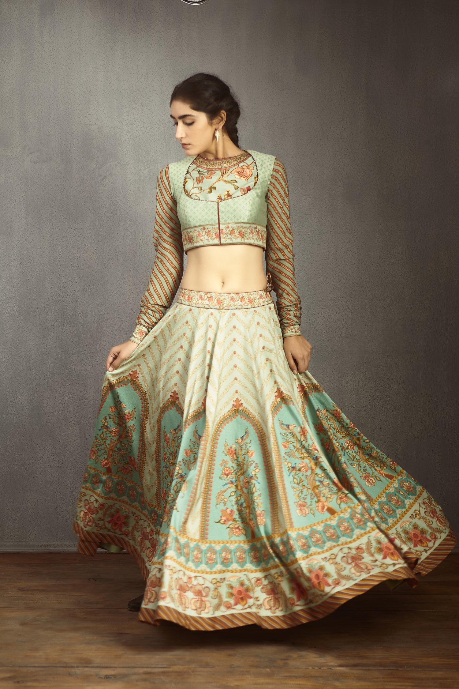 Teena Rathore In Our Champa Temple Kali Sibani Lehenga Set