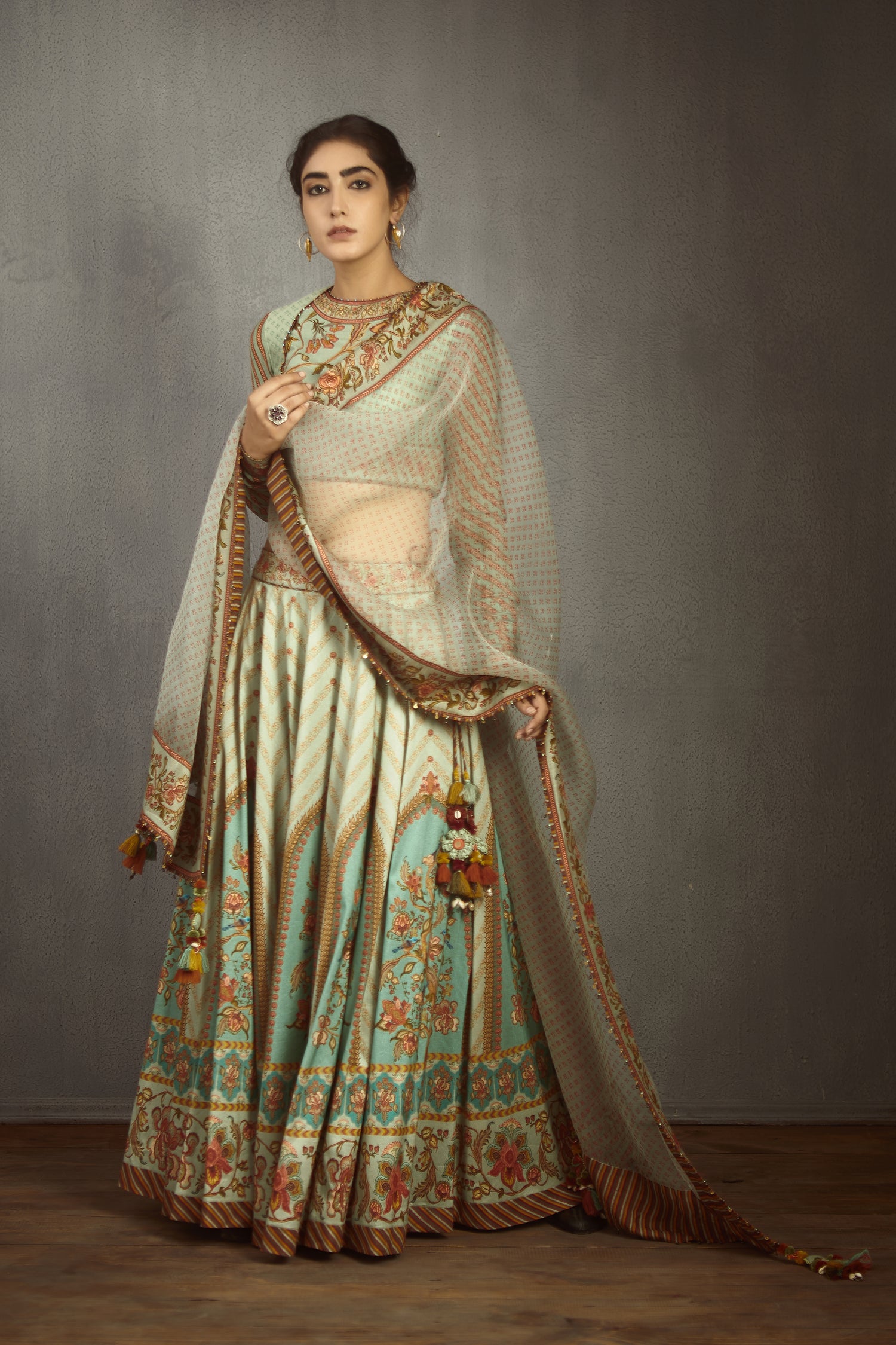 Teena Rathore In Our Champa Temple Kali Sibani Lehenga Set