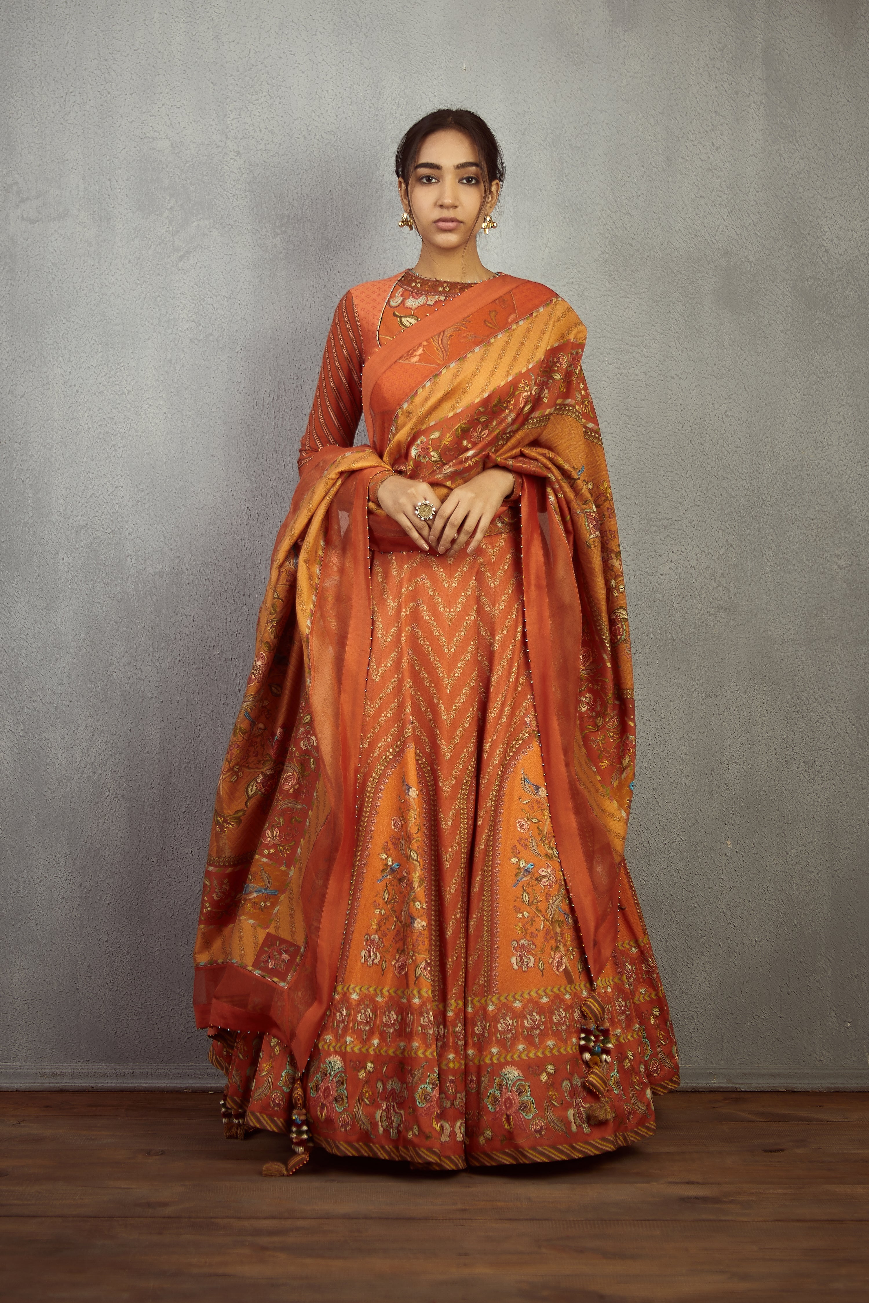 Narangi Sibani Lehenga Set