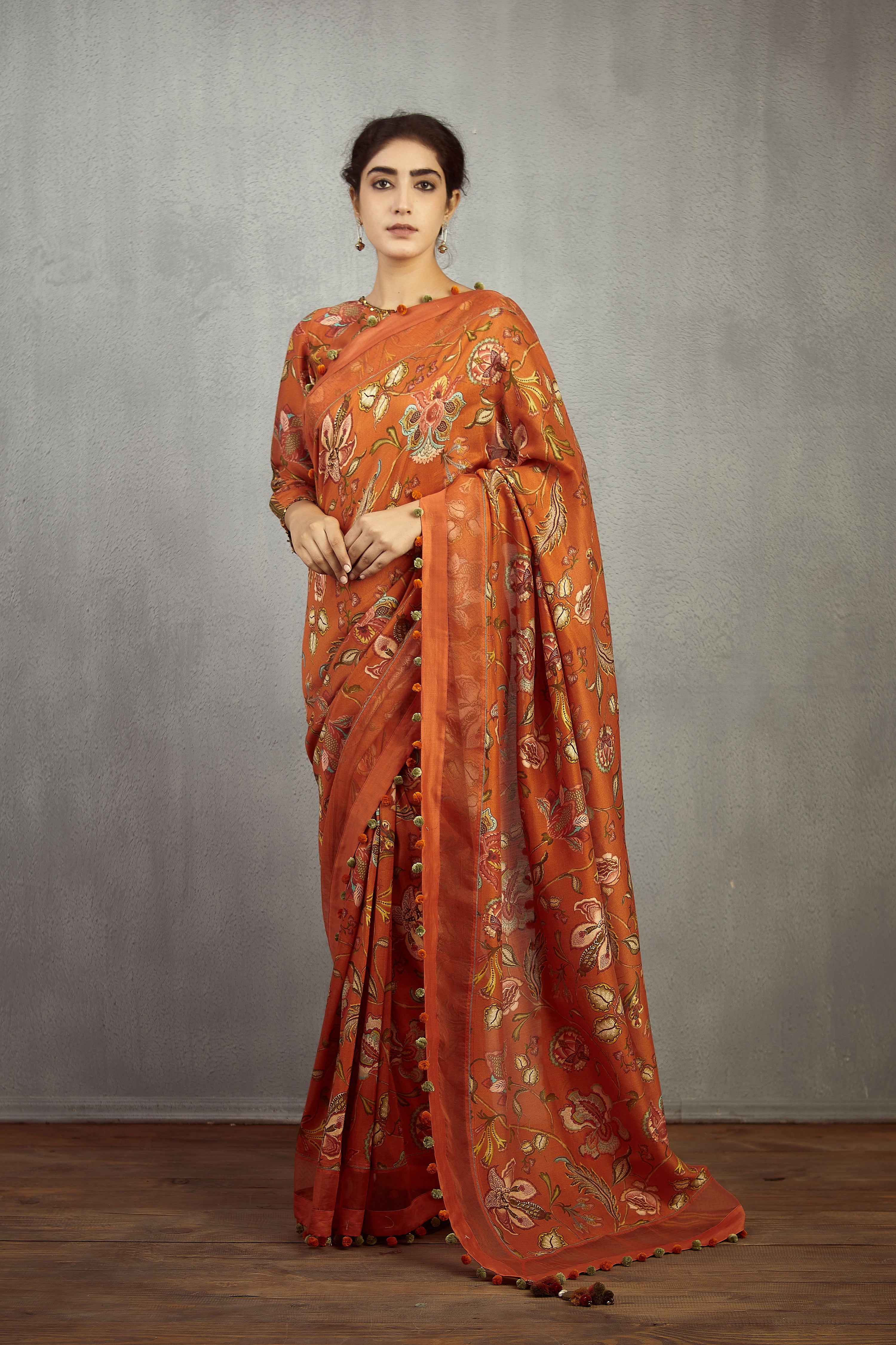 Narangi Chandani Saree