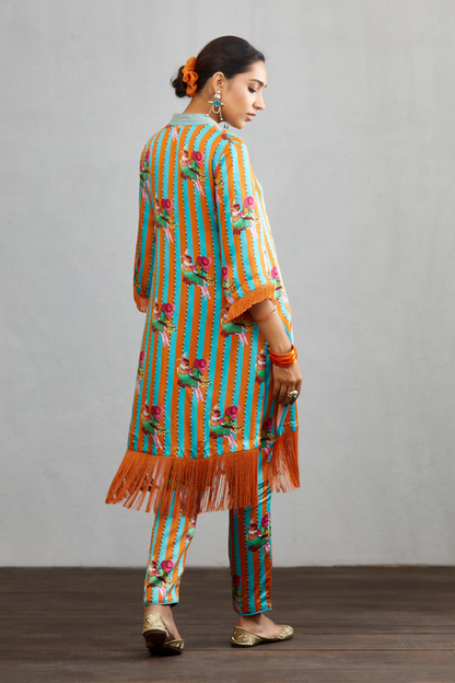 Digital printed Twill Satin kurta set for her