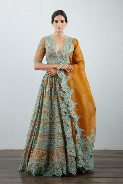 Sarson Advaita Lehenga Set