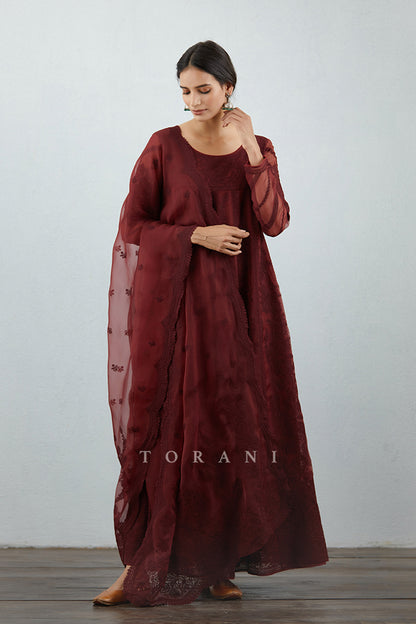 Mahogany Sutlej Anarkali Set