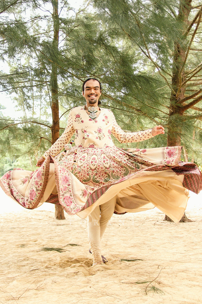 Vimal Shahen In Our Customized Kasturi Chintz Bulleya Angarakha Set